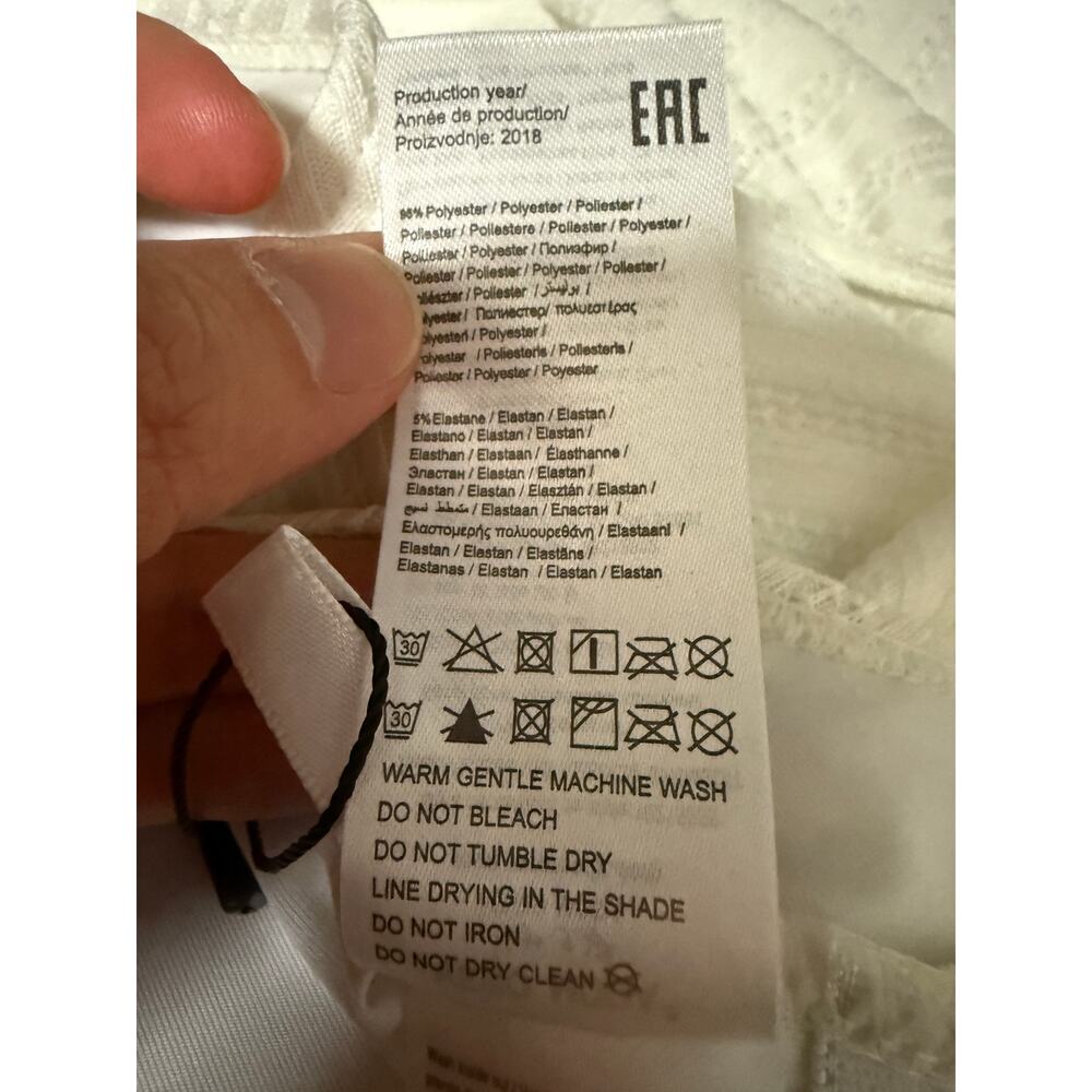 Vero Moda Freedom One Piece Swimsuit White Belted Medium NWT - Picture 12 of 12